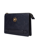 Versace Blue Leather Clutch Bags