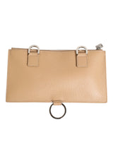 Dolce & Gabbana Beige Calfskin Leather Large Crossbody Card Holder Wallet