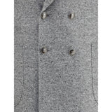 Brunello Cucinelli Wool and cashmere buttoned grisaille Suit