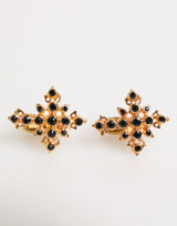 Dolce & Gabbana Gold Tone Brass Cross Crystal Men Accessory Cufflink