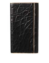 Dolce & Gabbana Black Leather Embossed Skin 3000mAh Power Bank Charger USB