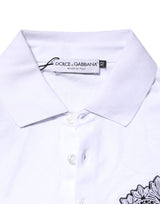 Dolce & Gabbana White Cotton DG Heart Logo Embroider T-shirt