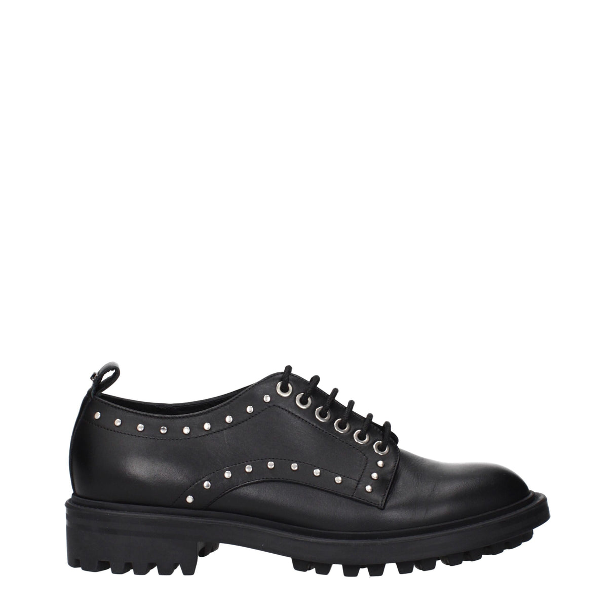 Max Mara Black Leather Oxfords And Derbies