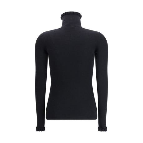 Valentino Black Fleece Wool Sweatshirt