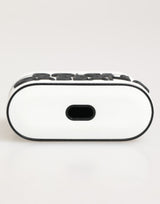 Dolce & Gabbana White Black Rubber Logo Embossed Accessory Airpods Case