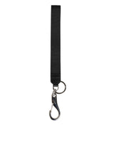 Dolce & Gabbana Black Burgundy Nylon DG Logo Crown Holder Keychain Keyring