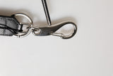 Dolce & Gabbana Black Burgundy Nylon DG Logo Crown Holder Keychain Keyring