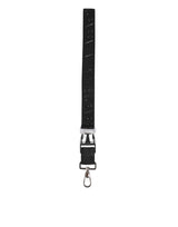 Dolce & Gabbana Black Polyester Stretch Rubberised DG Logo Men Keychain