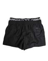 Dolce & Gabbana Black Drawstring Beachwear Men Shorts Swimwear