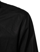 Dolce & Gabbana Black Cotton Embellished Collar Men’s Shirt
