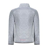 Norway 1963 Blue Polyester Men Sweater With Pockets and Zipper Detail