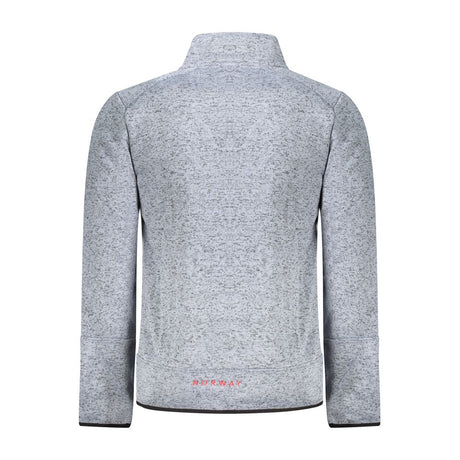 Norway 1963 Blue Polyester Men Sweater With Pockets and Zipper Detail