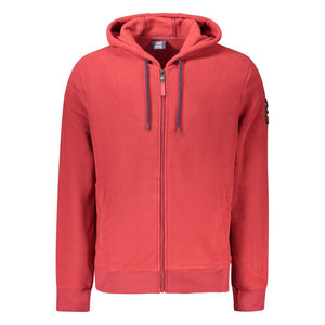 Norway 1963 Red Polyester Men's Hooded Sweater
