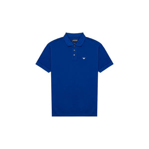 Emporio Armani Blue Cotton Polo Shirt