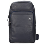 Piquadro Blue Leather Crossbody Bag