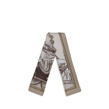 Burberry Knight Engraving print silk Scarf