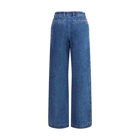 Dolce & Gabbana Blue Cotton Straight-Leg Jeans