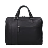 Piquadro Black Leather Business And Laptop Bags