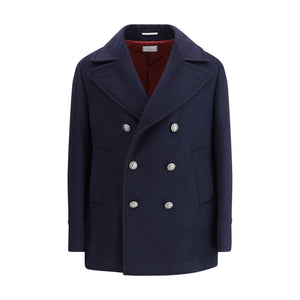Brunello Cucinelli Double wool flannel Caban