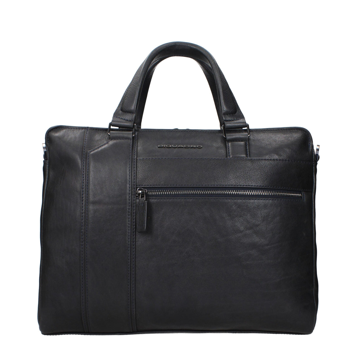 Piquadro Blue Leather Business And Laptop Bags