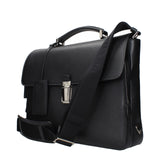 Prada Black Leather Business And Laptop Bags
