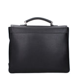 Prada Black Leather Business And Laptop Bags