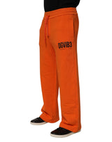 Dolce & Gabbana Orange Cotton DG VIB3 Logo Drawstring Sweatpants Pants