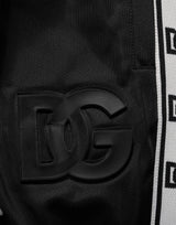 Dolce & Gabbana Black Polyester Logo Stripe Track Jogger Pants