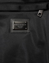 Dolce & Gabbana Black Polyester Logo Plaque Sweatpants Jogger Pants