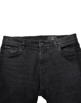 Dolce & Gabbana Black Slim Fit Stretch Men Denim Pants Jeans