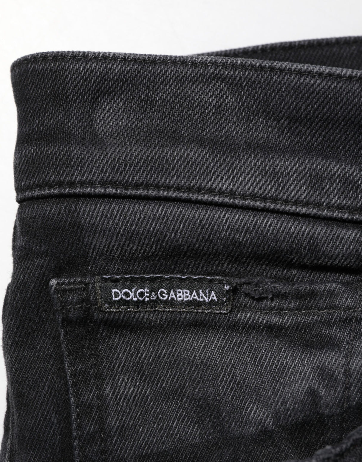 Dolce & Gabbana Black Slim Fit Stretch Men Denim Pants Jeans