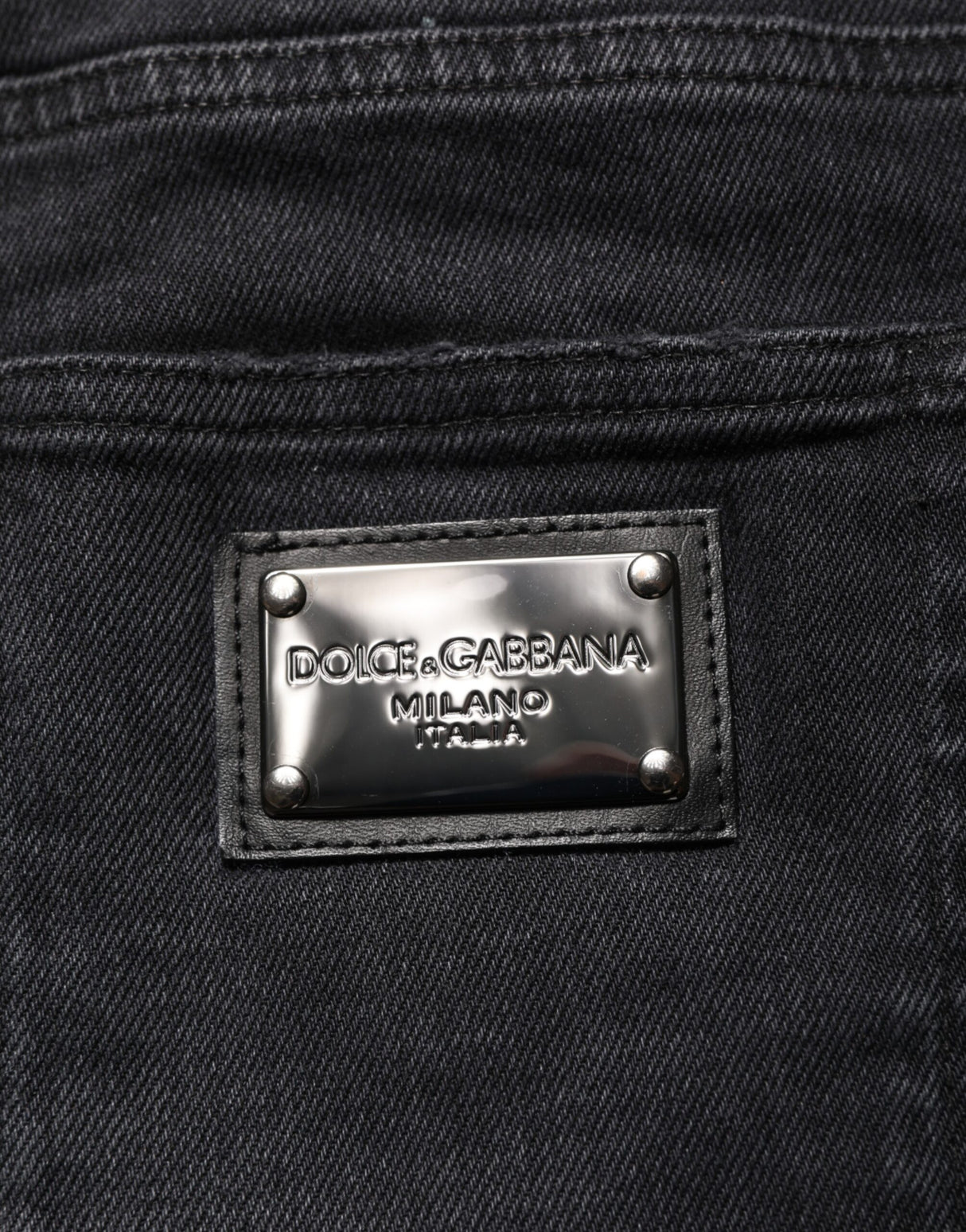 Dolce & Gabbana Black Slim Fit Stretch Men Denim Pants Jeans