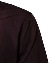 Dolce & Gabbana Maroon Cotton Collared GOLD Formal Dress Shirt