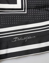 Dolce & Gabbana Black White StripeDot Print Casual Polo Shirt