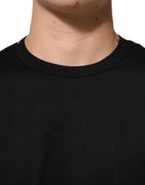 Dolce & Gabbana Black Goodluck 2021 Cotton Crew Neck T-shirt