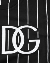 Dolce & Gabbana Black Cotton Polka Dots Round Neck T-shirt