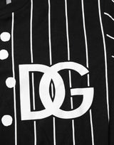 Dolce & Gabbana Black Cotton Polka Dots Round Neck T-shirt