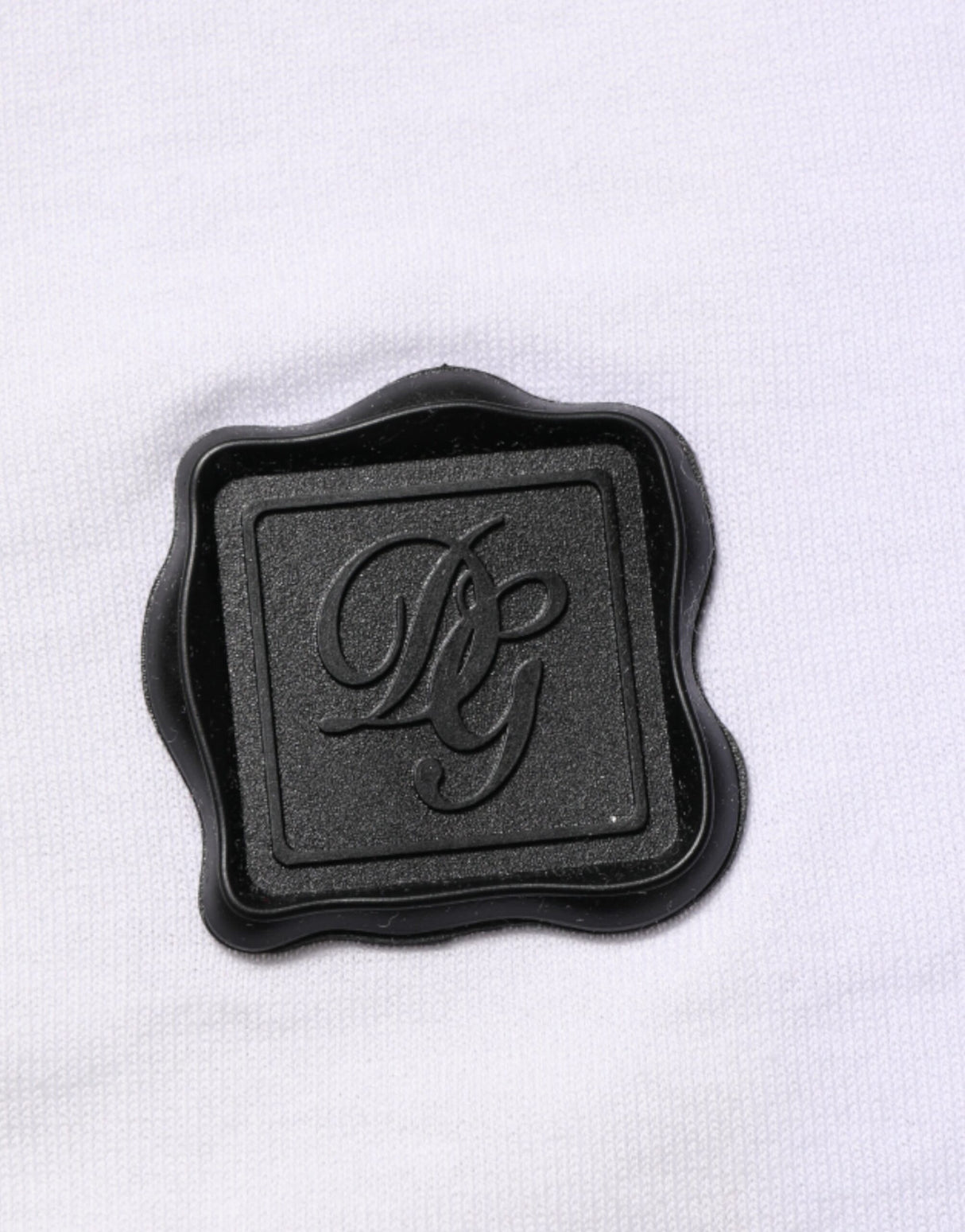 Dolce & Gabbana White Cotton Logo Patch V-neck Tee T-shirt