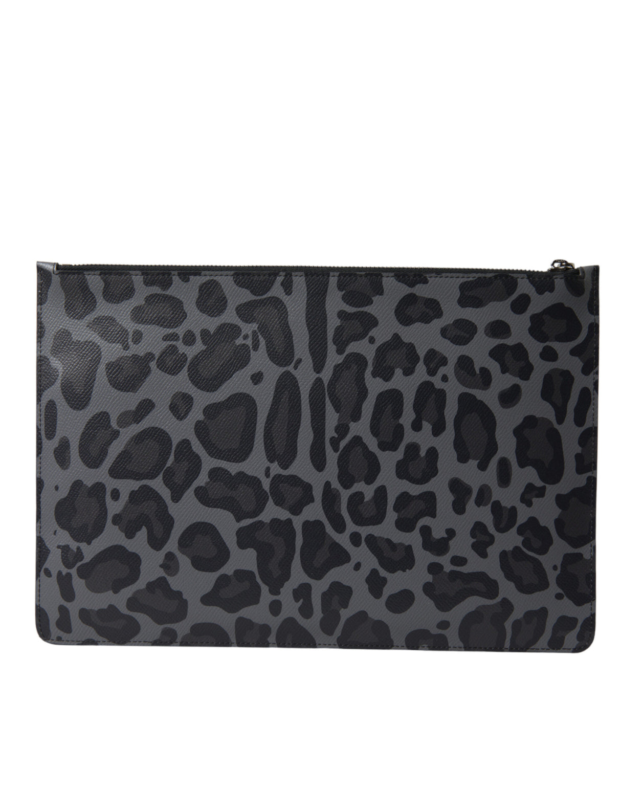 Dolce & Gabbana Multicolor Leopard Jacquard Logo Plaque Document Briefcase Bag