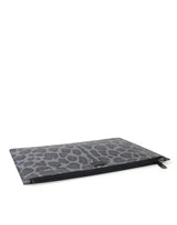 Dolce & Gabbana Multicolor Leopard Jacquard Logo Plaque Document Briefcase Bag