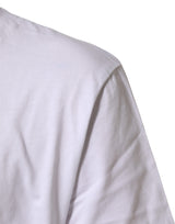 Dolce & Gabbana White Logo Print Cotton Crew Neck T-shirt