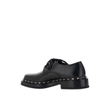 Valentino Garavani Black Calfskin Oxfords And Derbies