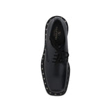 Valentino Garavani Black Calfskin Oxfords And Derbies