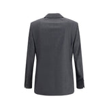 Ami Paris Double-breasted Blazer in Virgin Wool