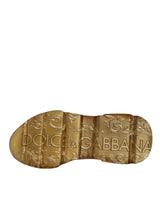 Dolce & Gabbana White Gold Daymaster Low Top Sneakers Shoes