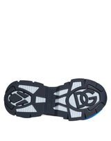 Dolce & Gabbana White Blue Nylon Airmaster Sneakers Shoes