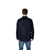 Armani Exchange Blue Linen Shirt
