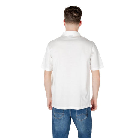 Armani Exchange White Cotton Polo Shirt
