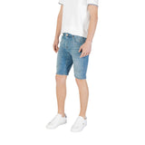 Jeckerson Light Blue Cotton Bermuda
