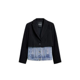 Desigual Black Cotton Blazer